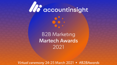 AccountInsight_Blog_ABA_ B2B Marketing 2021 Martech Awards – Accountinsight nominated Emerging Vendor of the Year